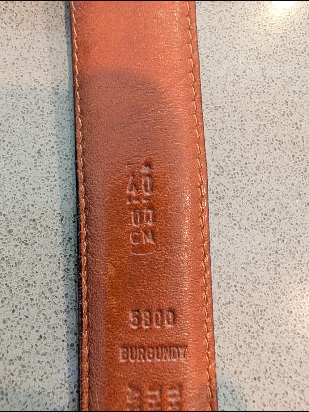 Coach Vintage Dark Burgundy Leather Belt with Brass Buckle
